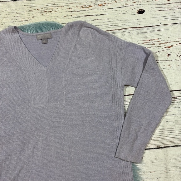 Barefoot Dreams Women’s CozyChic Ultra Lite V Neck Pullover Sweater Lilac - Picture 6 of 9